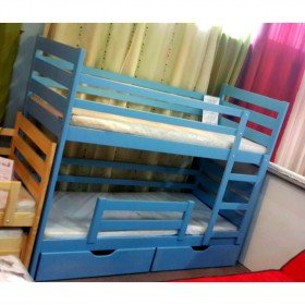 מיטת ילדים קומותיים מעץ מלא דגם PLUTO II